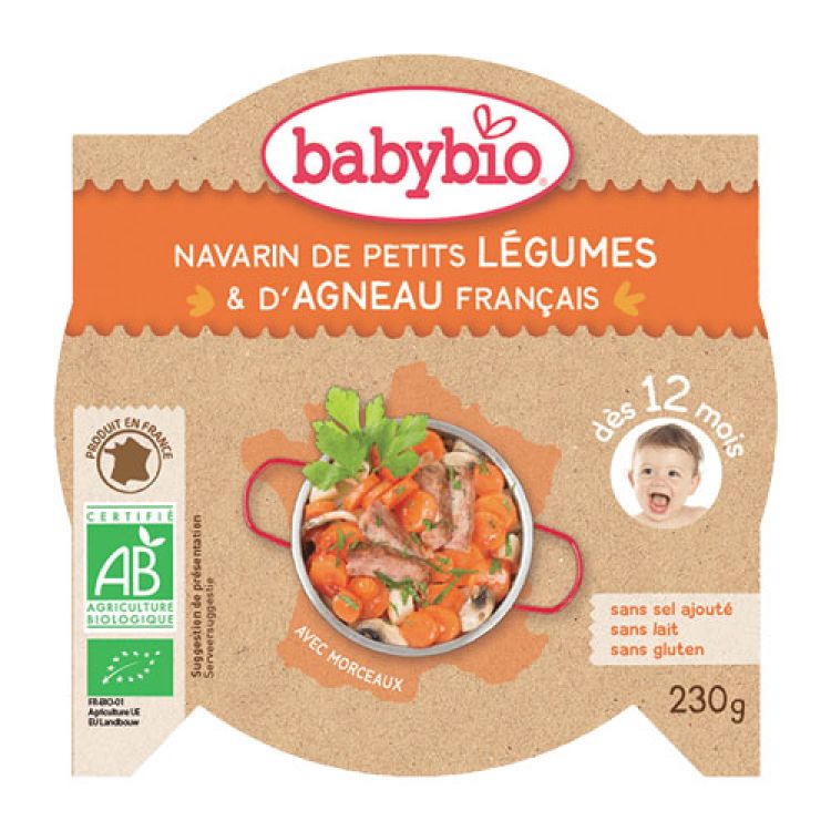 BABYBIO dusená zelenina s jahňacím mäsom 230 g