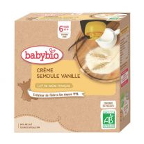 BABYBIO krém vanilka krupička 4x85g