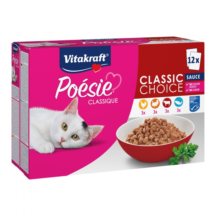 Vitakraft Poésie Classique MP Classic choice mix v omáčce 12x85 g