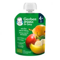 GERBER Organic kapsička hruška, jablko a banán 90 g