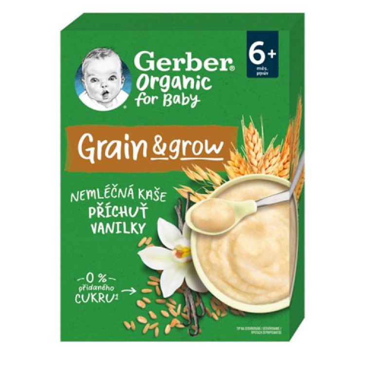 GERBER Organic nemliečna kaša s príchuťou vanilky 200 g