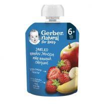 GERBER Natural kapsička jablko, banán a jahoda 90 g