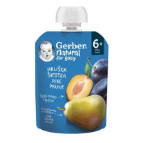 GERBER Natural kapsička Hruška a Slivka 90 g        