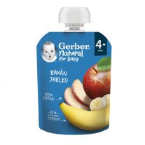 GERBER Natural kapsička banán a jablko 90 g