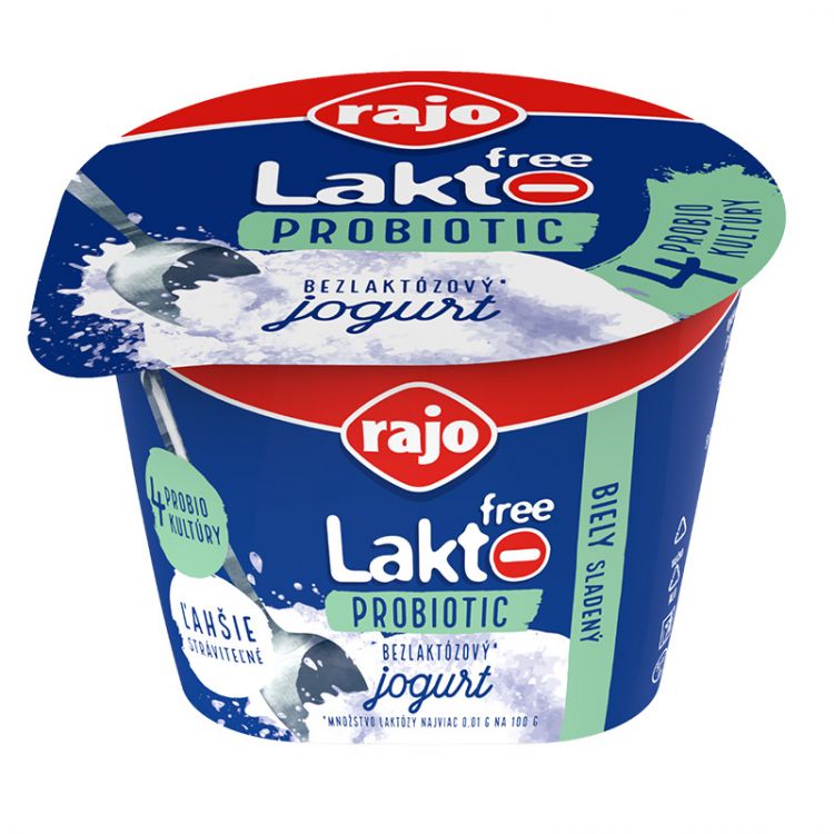 Rajo Lakto Free Probiotický  jogurt Biely sladený 150 g