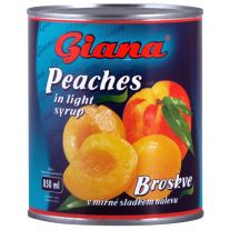 GIANA Broskyne-lúpané,polené 850ml