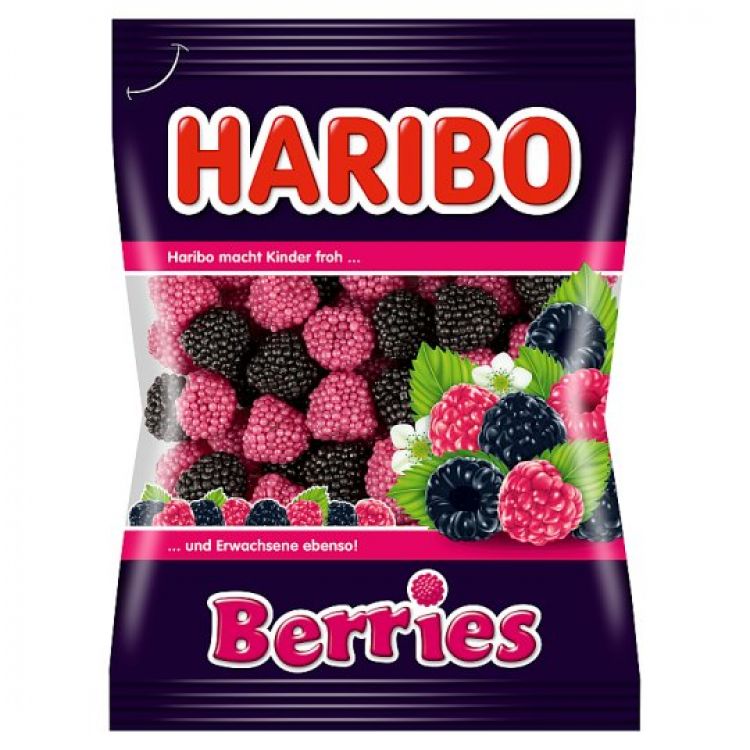 Haribo Berries želé s príchuťou malina a černica 100 g