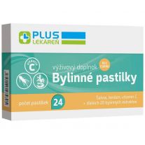 Plus Lekáreň Bylinné pastilky bez cukru šalvia , výživový doplnok, 24 pastiliek