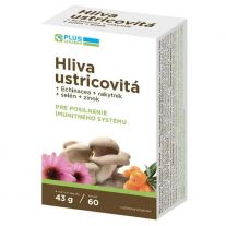 Plus Lekáreň Hliva ustricovitá, výživový doplnok, 43 g, 60 kapsúl