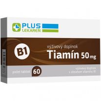 Plus Lekáreň Tiamín 50 mg, výživový doplnok s obsahom vitamínu B1, 60 tabliet
