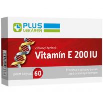 Plus Lekáreň Vitamín E 200 IU, výživový doplnok, 60 kapsúl