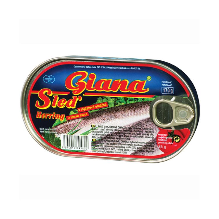 GIANA Filety Sleď v paradajkovej omáčke 170g