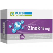 Plus Lekáreň Zinok 15 mg, výživový doplnok, 100 tabliet