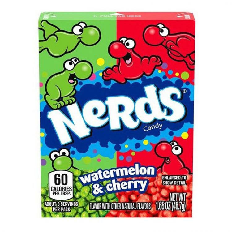 Nerds cukríky s príchuťou  melóna a čerešne 46,7g