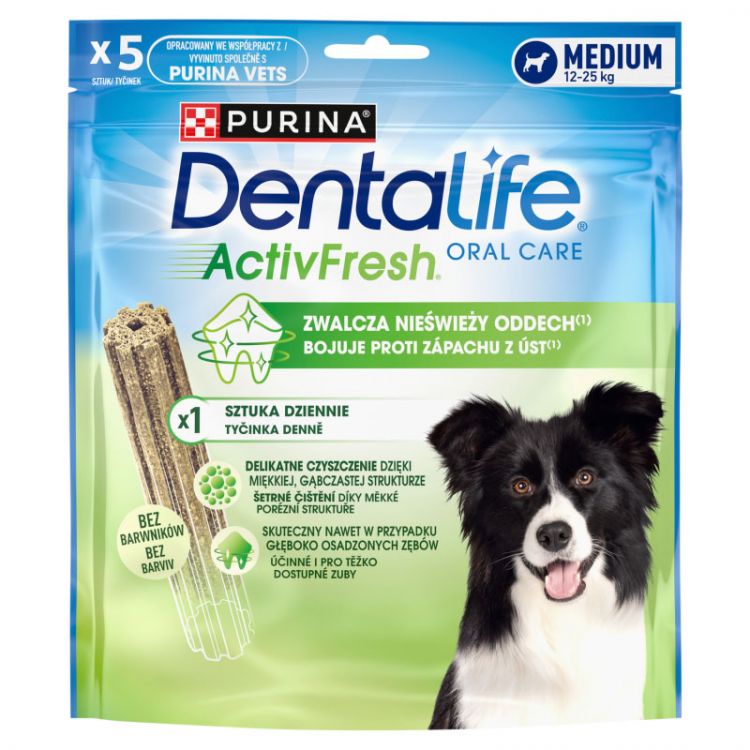Dentalife Activfresh Medium maškrty pre psov 115 g