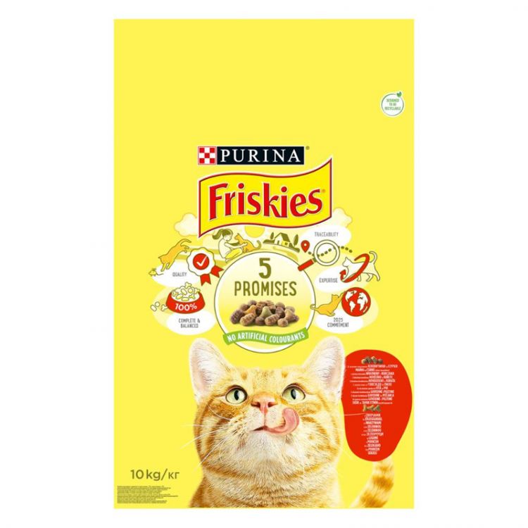 Friskies Cat s kuraťom a pridanou zeleninou 10 kg