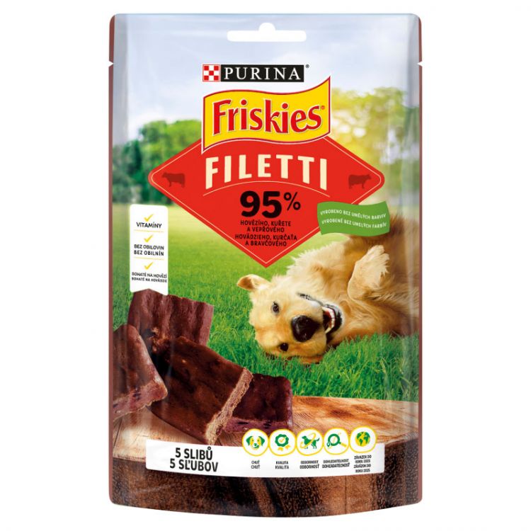 Friskies Filetti maškrty pre psov hovädzie 70 g