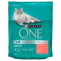 Purina ONE Cat Adult s lososom a celozrnnými obilninami 800 g