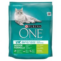 Purina ONE Bifensis Indoor granule pre mačky morka, obilniny 800 g