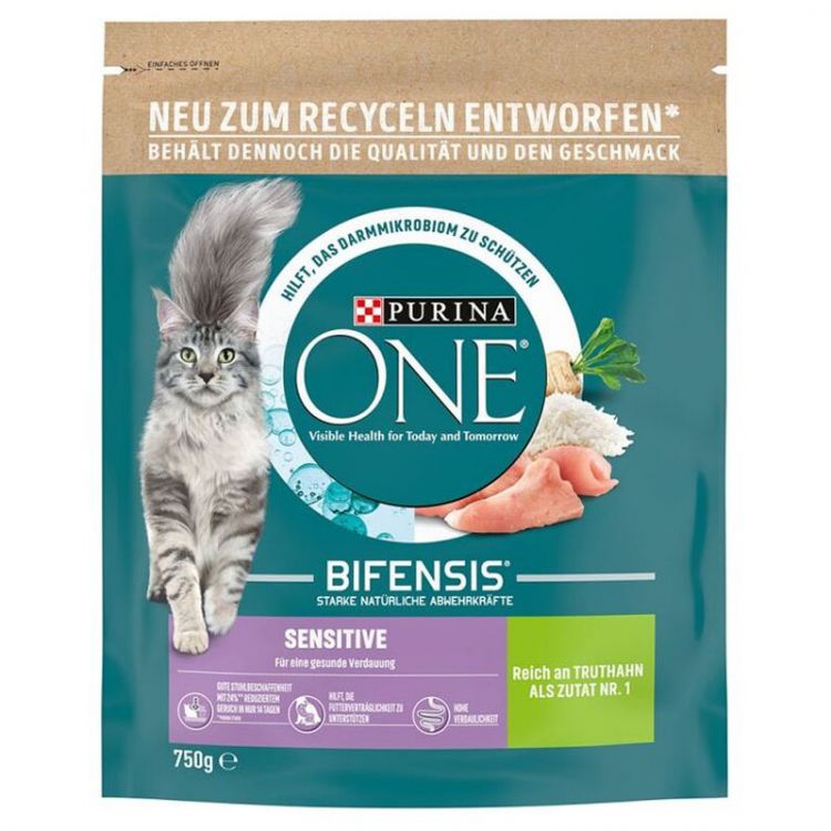 Purina ONE Cat Sensitive s morkou a ryžou 800 g