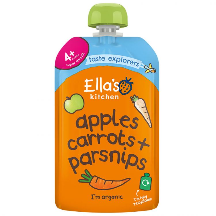 Ella's Kitchen BIO Mrkva, jablko a paštrnák (120 g)