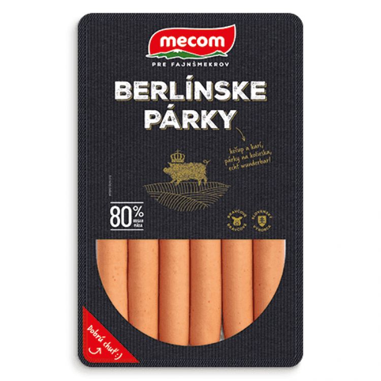 Mecom Berlínske párky 220g - eDELIA.sk