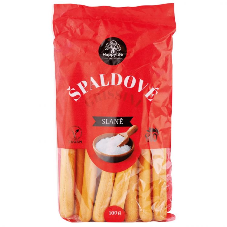 HAPPYLIFE Grissini špaldové BIO 100g (slané)