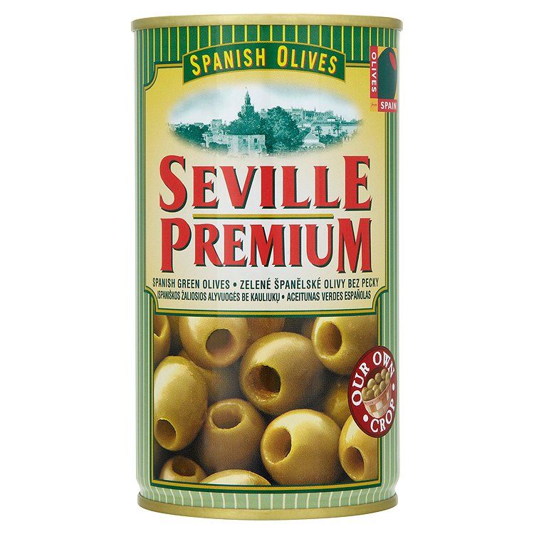 Seville Premium Olivy Zelené španielske olivy bez kôstky 350 g - eDELIA.sk