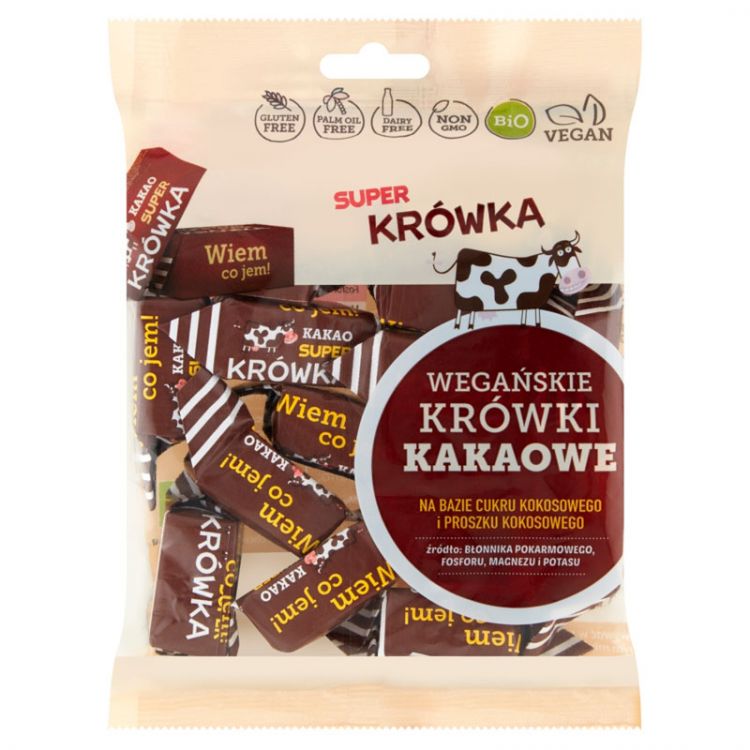 Super Fudgio Krówki – bezlaktózový výrobok z fondánu s príchuťou kakaa BIO 150g