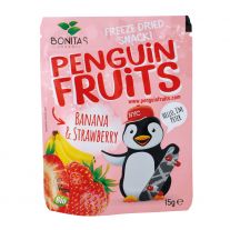 Bonitas Penguin Fruits - BIO zmes sušených banánov a jahôd 15 g