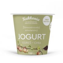 Kukkonia smotanový jogurt Egreš-Chia 10% 150 g