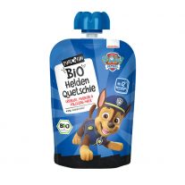 PURE & FUN Bio ovocná kapsička Paw Patrol Chase - Jahoda Malina a celozrnné vločky 100 g