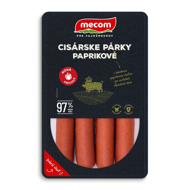 Mecom Cisárske párky paprikové 97% 200g
