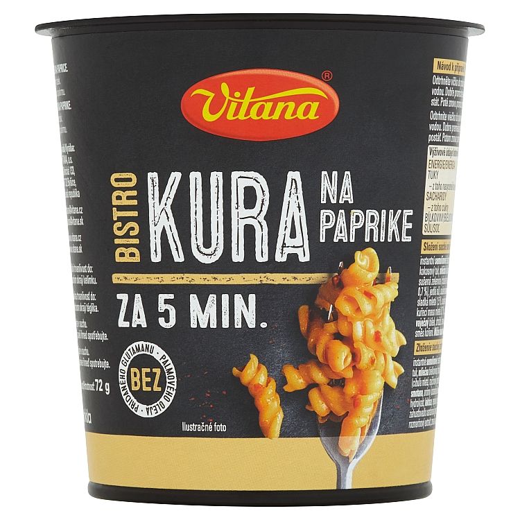 Vitana Bistro Kura na paprike s cestovinami 72g