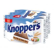 Knoppers Oplátka plnená mliečnym a nugátovým krémom 3-pack 3x25 g