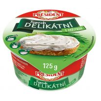 PRESIDENT Delikátní Tvaroh Pažitka 125 g