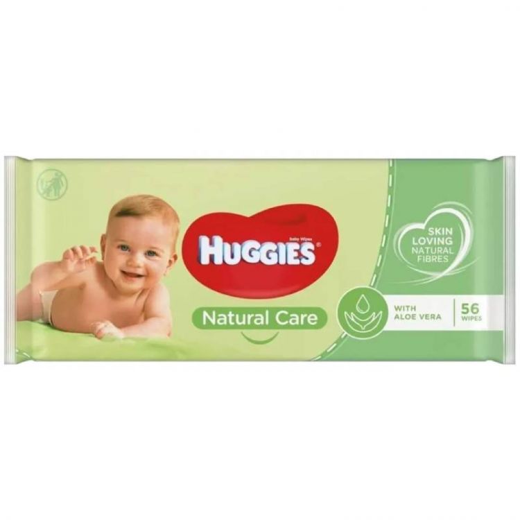 Huggies vlhčené obrúsky Natural Care 56ks