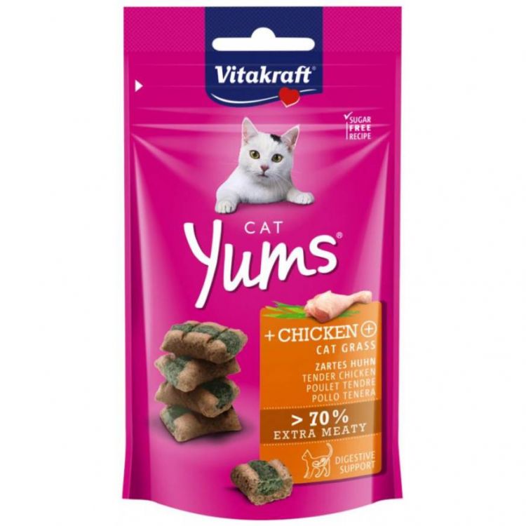 Vitakraft Cat Yums kuracie s trávou 40 g