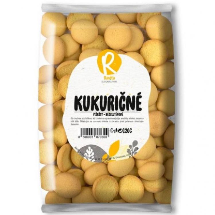 Ravita Piškóty bezgluténové kukuričné 120g