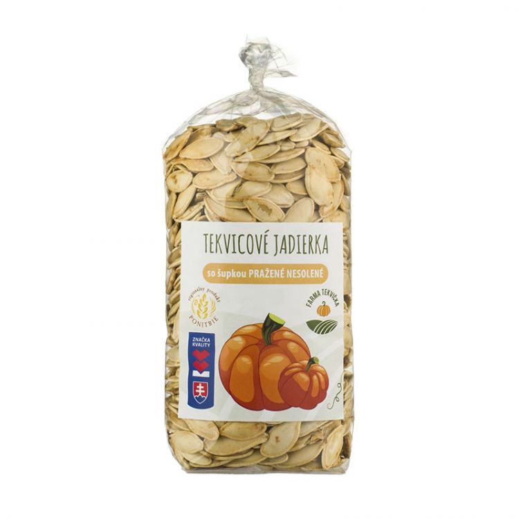 Farma Tekvička Tekvicové jadierka so šupkou pražené nesolené 100g