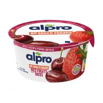 ALPRO Sójový Fermentovaný Výrobok Bez Pridaného Cukru Višňa - Jahoda - Datle 135 g