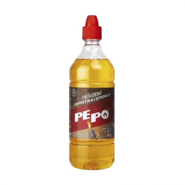 PE-PO prírodný lampový olej citronela vhodný do všetkých olejových lámp a faklí. Parfem citronela odpudzuje komáre1 l