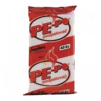 PE-PO pevný podpaľovač na podpalovanie uhlia, dreva 40 podpalů 260 g