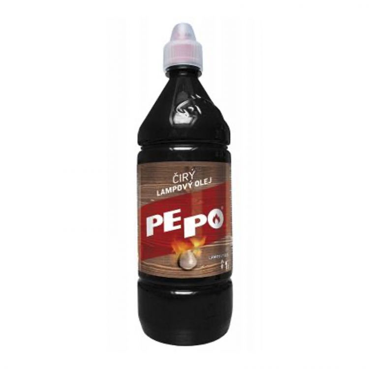 PE-PO čirý lampový olej vhodný pre všetky typy olejových lámp, fakiel 1 l pro SR