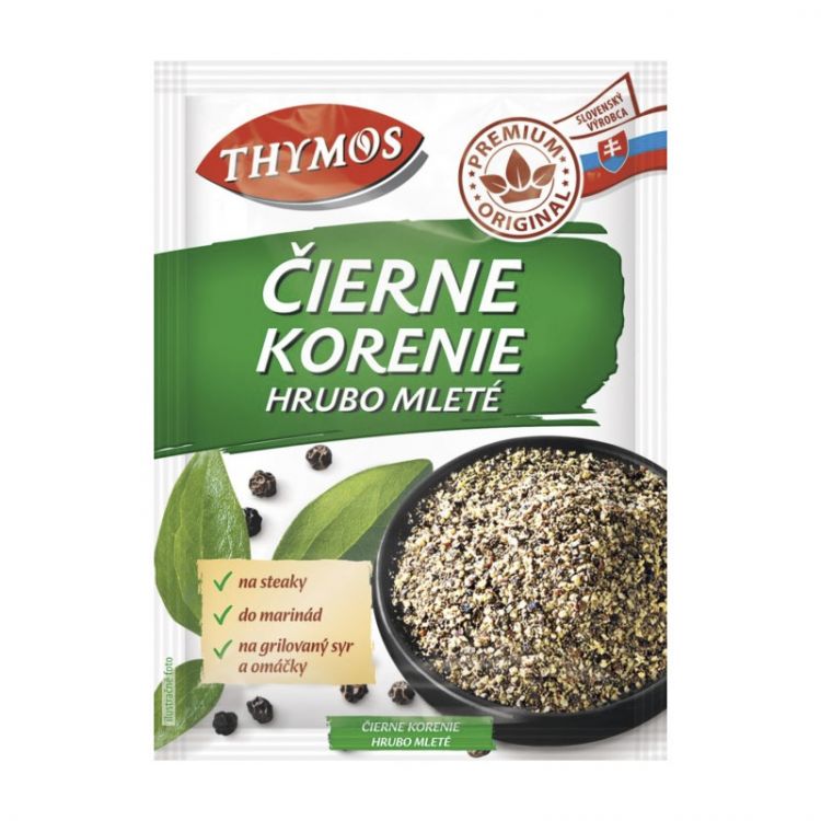 THYMOS Čierne korenie hrubo mleté 20g