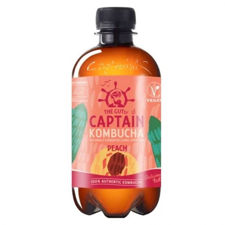 Kapitán Kombucha Broskyňa 400ml