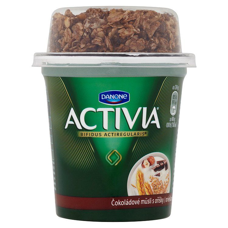 Activia jogurt biely s čokoládovým müsli a oriešky 170 g