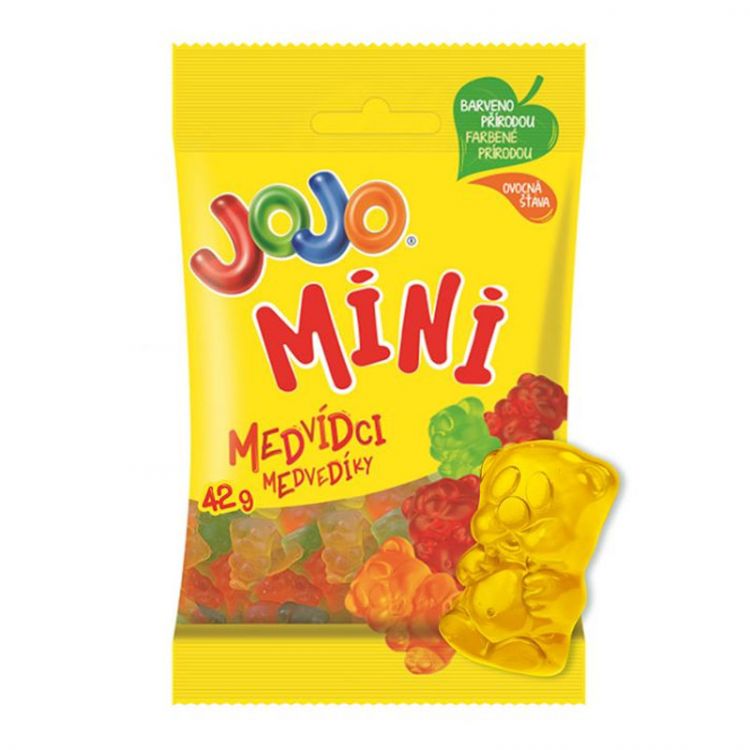 JOJO Medvedíky Mini želé cukríky s ovocnými príchuťami 42 g