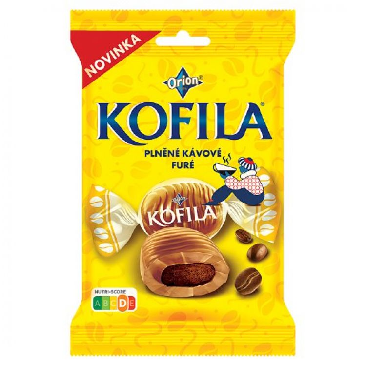 ORION KOFILA cukríky s príchuťou kávy a kakaovo-kávovou náplňou 80g
