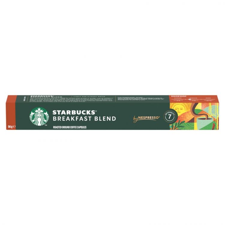 STARBUCKS Breakfast Blend by NESPRESSO Medium Roast Kávové kapsuly, 10 kapsúl v balení, 56 g